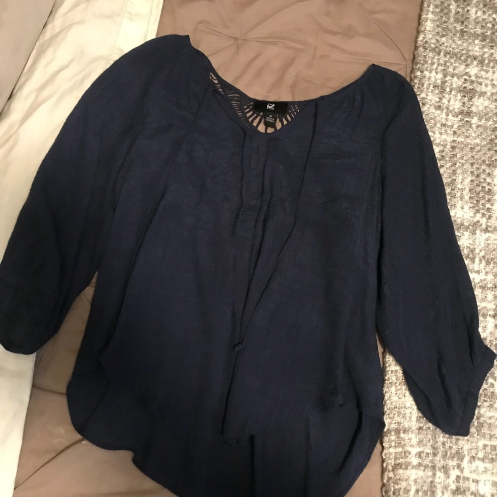 Blue oversized blouse